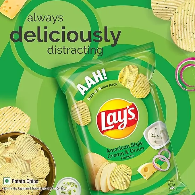 Lay's American Style Cream & Onion Potato Chips  (OFF 5%)