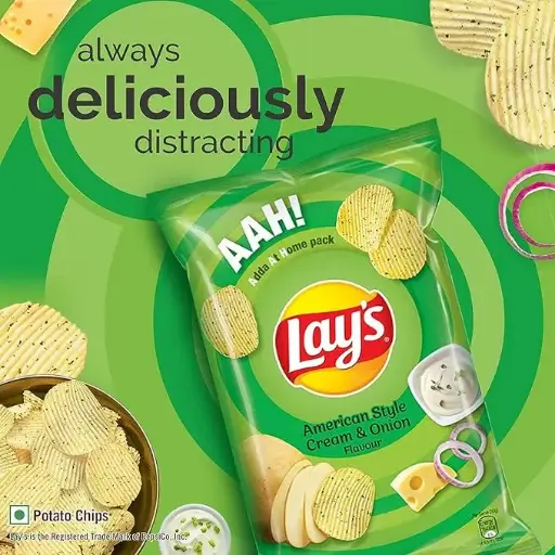Lay's American Style Cream & Onion Potato Chips  (OFF 5%)